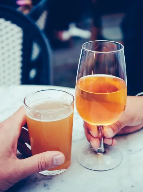 two full glasses be held close together on a table