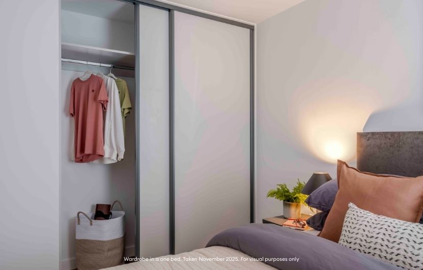 1 Bed Apartment Wardrobes To Rent at The Holloway in Birmingham