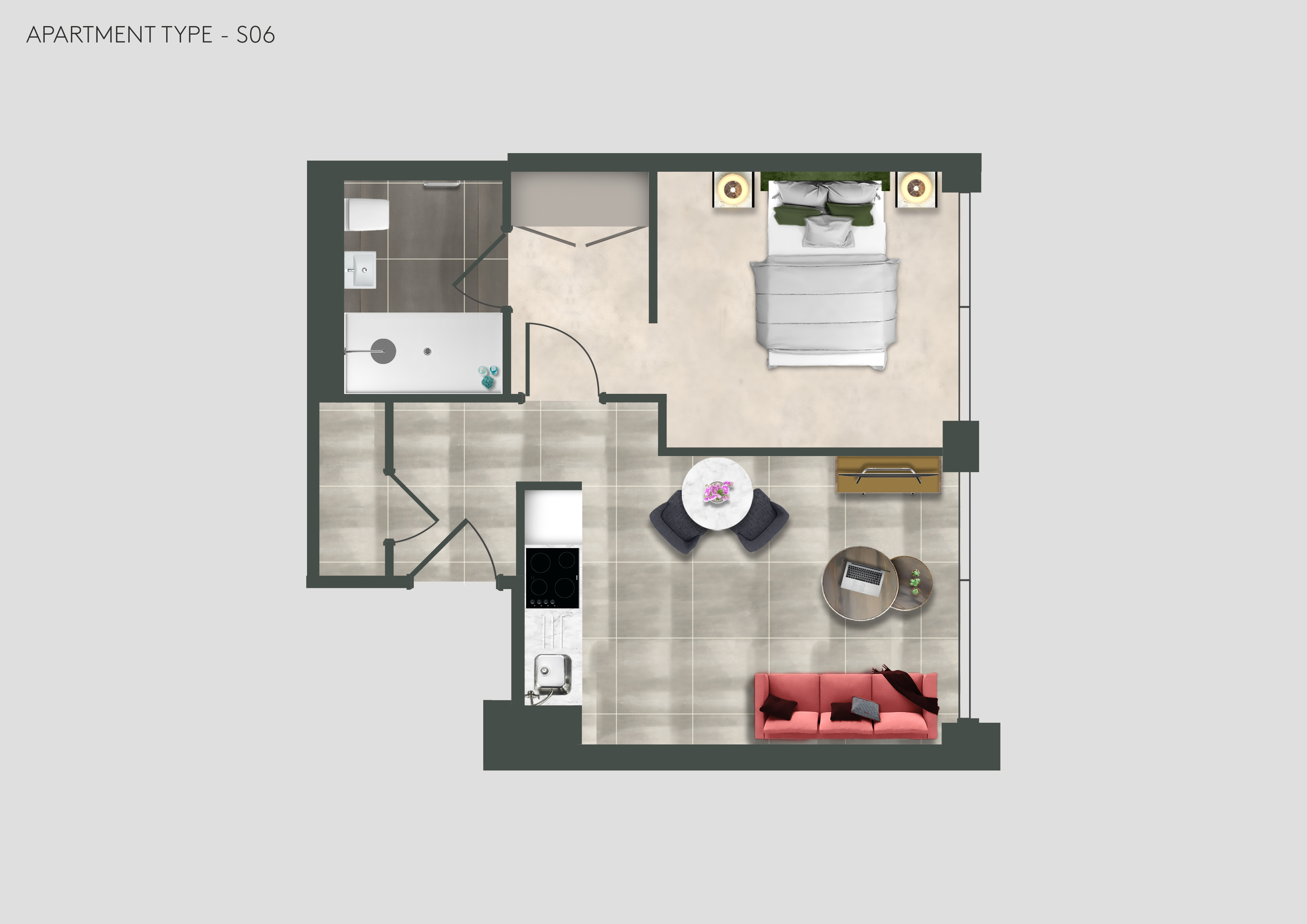 one bedroom apartment floorplan