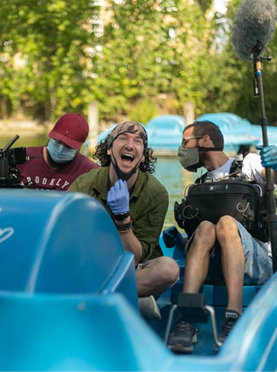 people having fun in Barking on a paddle boat