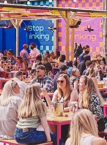 Luna Springs Birmingham, brunch in the open air venue